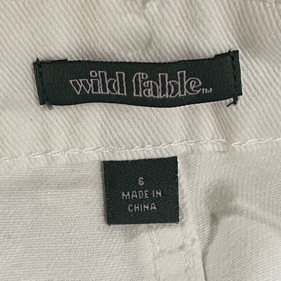 Wild Fable Target White highest rise denim distressed shorts NEW size 6 - Picture 6 of 6